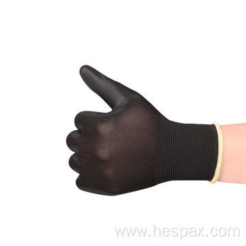 Hespax Anti-static PU Palm Dipped Hand Gloves Electrical